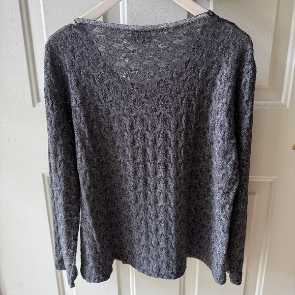 Renta Large Plum/Deep Purple Stretchy Lace with Sparkle Thread - Picture 4 of 6